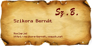 Szikora Bernát névjegykártya
